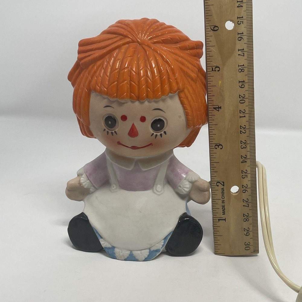 Vintage Lefton Raggedy Ann Porcelain Night Light Lamp 6" Japan Ceramic Kitsch - Picture 11 of 15